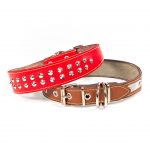Split Leather Collars with Suede Padding and Decor
