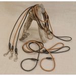 Leather Cord Leashes with Training Choke Collar