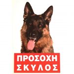 Πινακίδα Προσοχή Σκύλος Νο.227