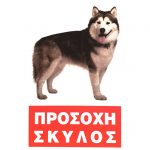 Πινακίδα Προσοχή Σκύλος Νο.242