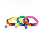 Nylon Webbing Quick Release Cat Collar Rainbow