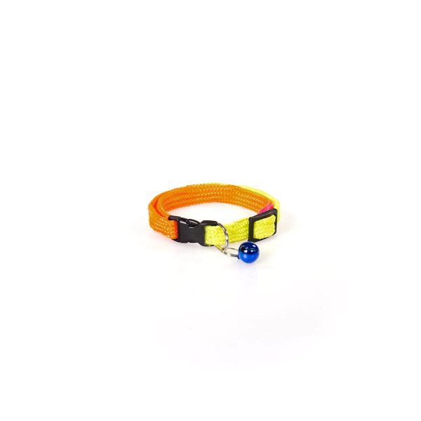 Nylon Webbing Quick Release Cat Collar Rainbow - Image 3