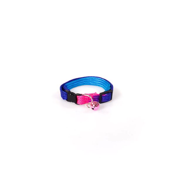 Nylon Webbing Quick Release Cat Collar Rainbow - Image 2