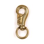 Reinforced Brass Snap Hook with Swivel Eye