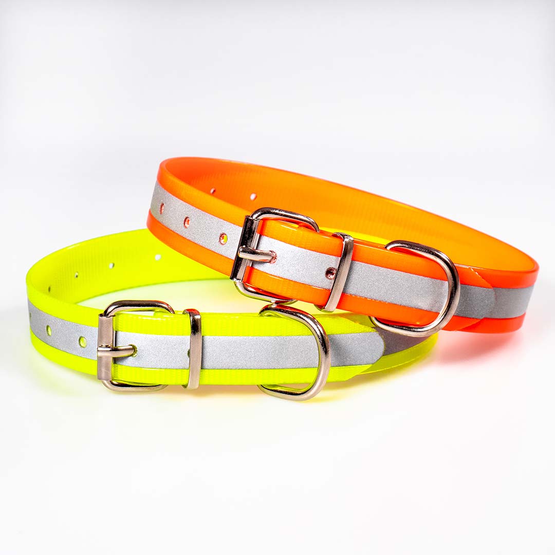 fr-1237r_plastic_dog_collar_reflective_biothane Περιλαίμιο PVC Biothane Ανακλαστικό - Image 1