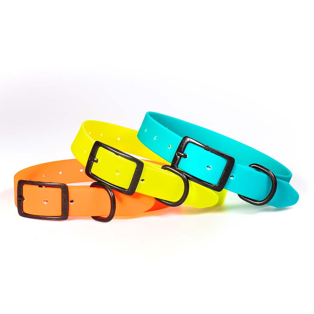 fg-1237d_biothane_mat_plastic_dog_collar_dark Περιλαίμια PVC ΜΑΤ με Εγκράφα Χυτή Dark - Image 1