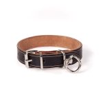 Cowhide Leather Collars with Double-eye Swivel