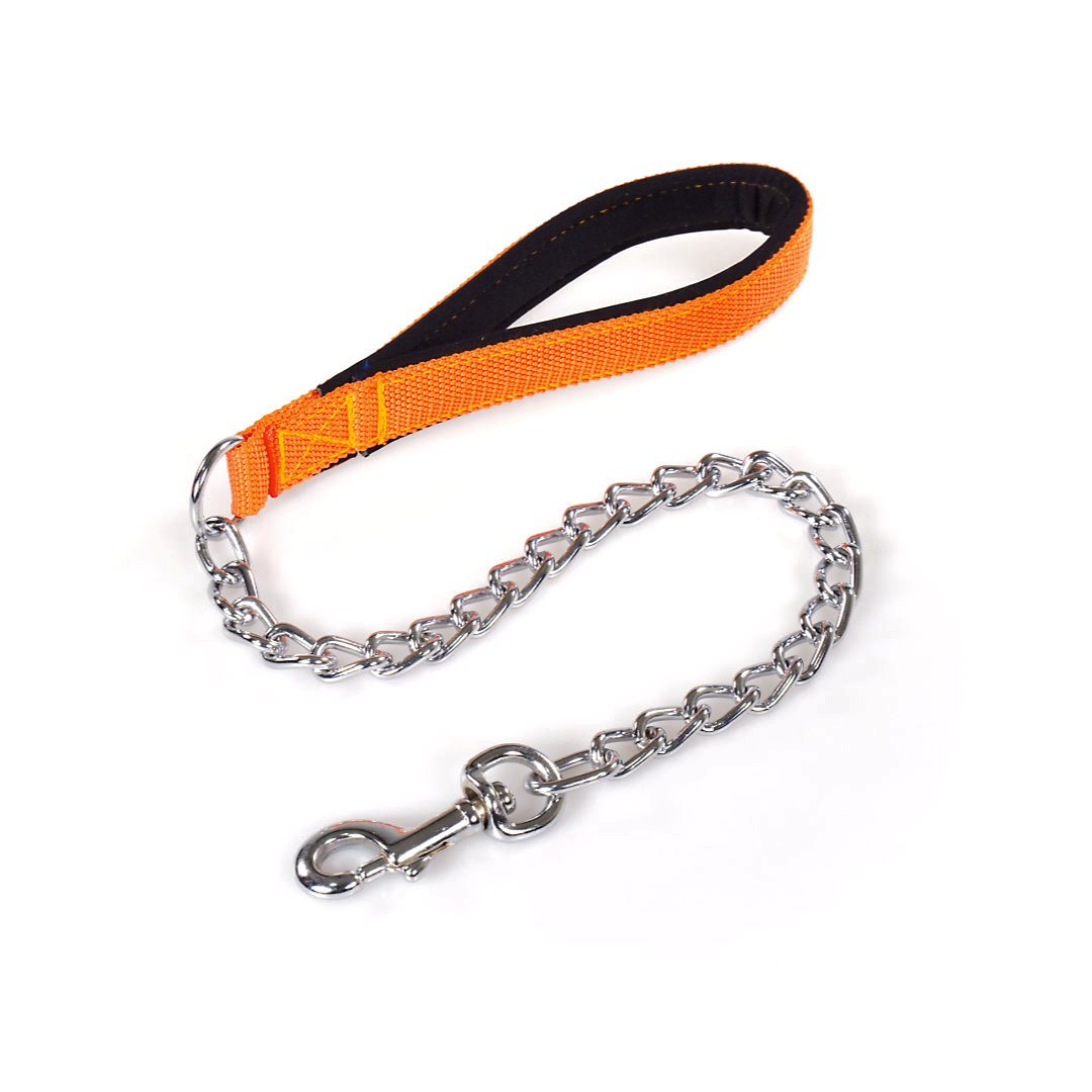 P1122314 Chain Leashes with Webbing Handle and Soft Padding - Image 1