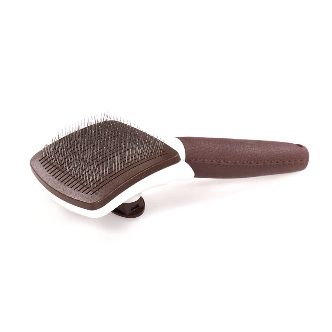 P1111989 Self-Cleaning Dog Grooming Slicker Brush - Image 1