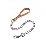 Chain Leashes with Leather Handle